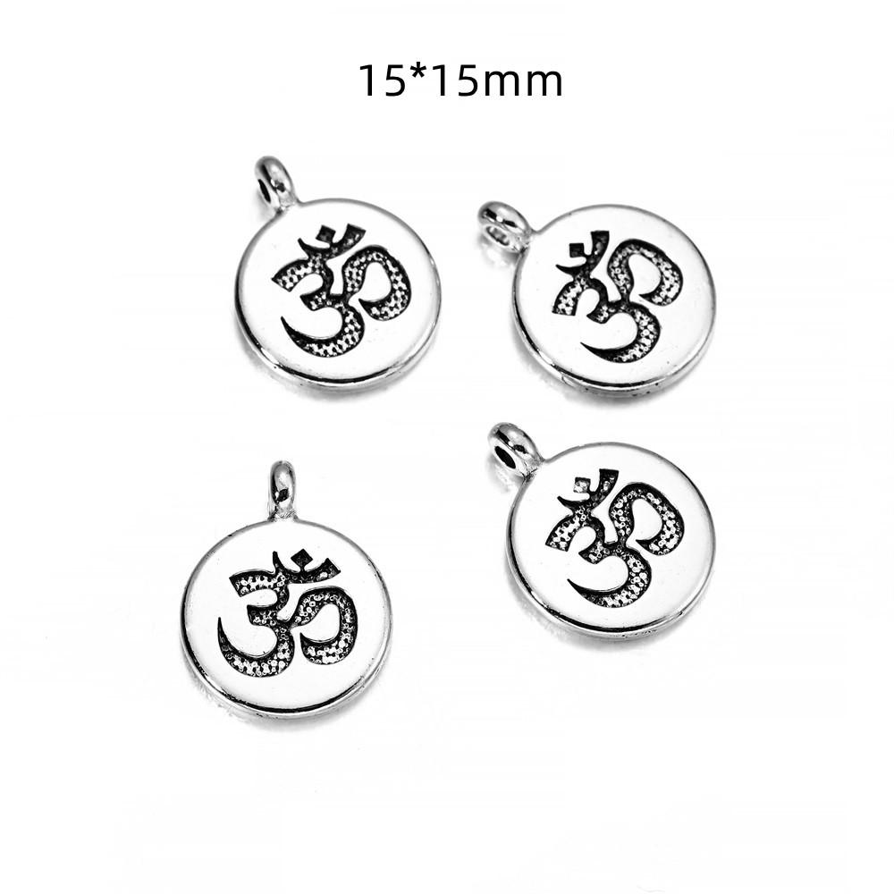 10pcs/lot Antique Chakra Charm Yoga OM Buddha Lotus Charm Pendants For Diy Jewelry Making Findings Bracelet Accessorie