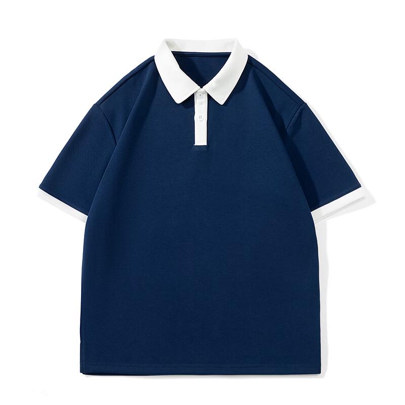 

WRPCE Men s Contrast Lapel Short Sleeve Polo Shirt 2XL