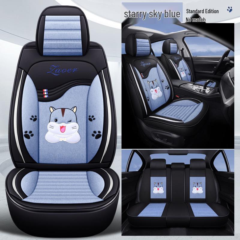 2020 Cartoon Buckwheat Car Seat Cushion - Full Cover, All-Season