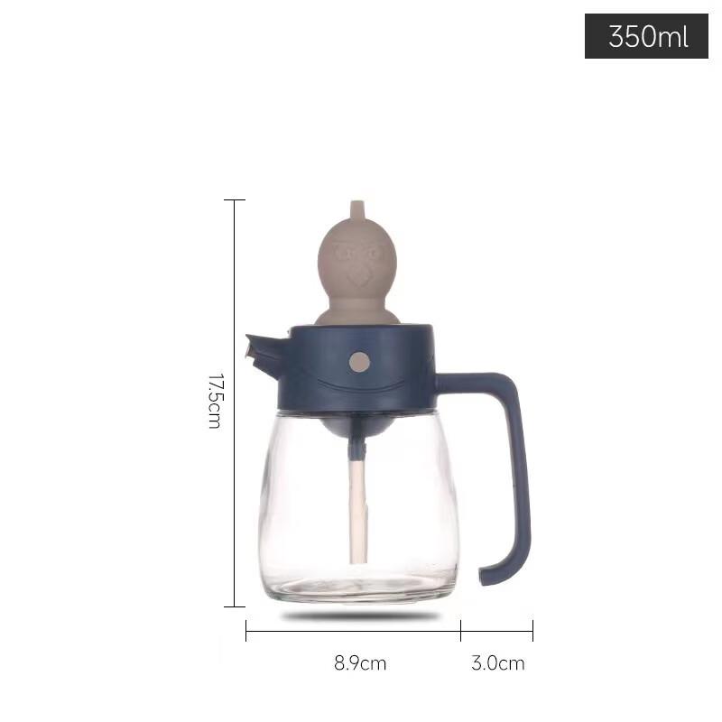 Wutuo Dual-Use Glass Oil Dispenser with Silicone Brush
