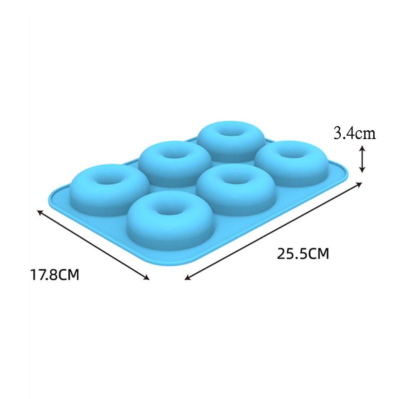 6 Hole Silicone Donut Mold DIY Cookie Chocolate Mould Non-Stick Cake Dessert Bakeware Heat Resistant Baking Pastry Tools
