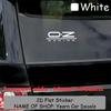 OZ RACING Schwarzer Weißer Logo Aufkleber 1 Stück, Minimalistischer Transparenter Wasserdichter Langlebiger Renn-Vinyl-Aufkleber