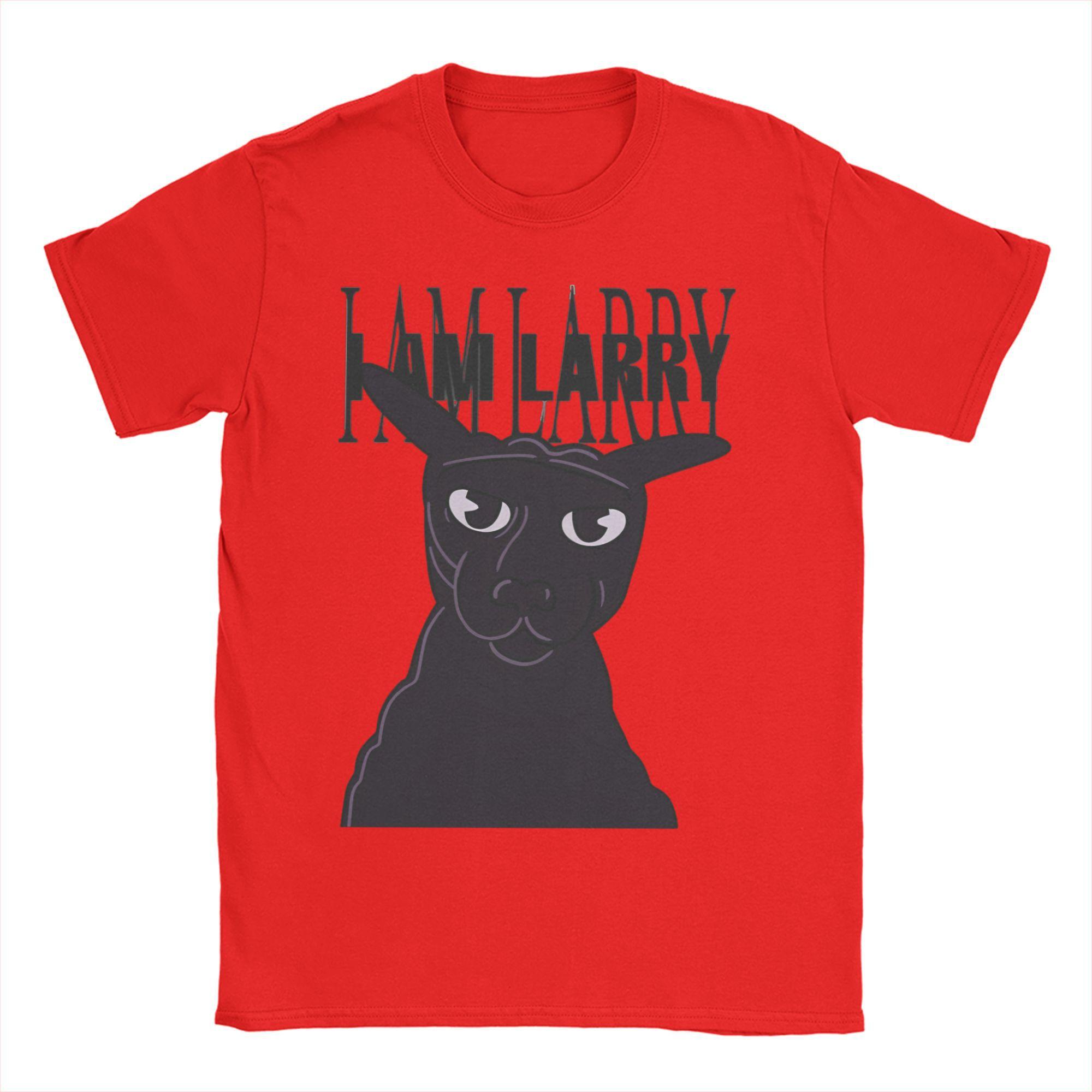 Men TShirts Evil Larry Cat Vintage Pure Cotton Tee Shirt Short Sleeve Dank Brainrot Meme T Shirt Round Collar Plus Size S