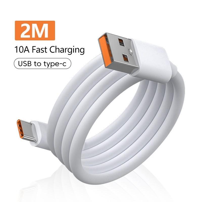 120W 10A USB Type C Cable 10A Super Fast Charger Data Line Data Transmission 0.25M 1M 1.5M 2M Phone Cable