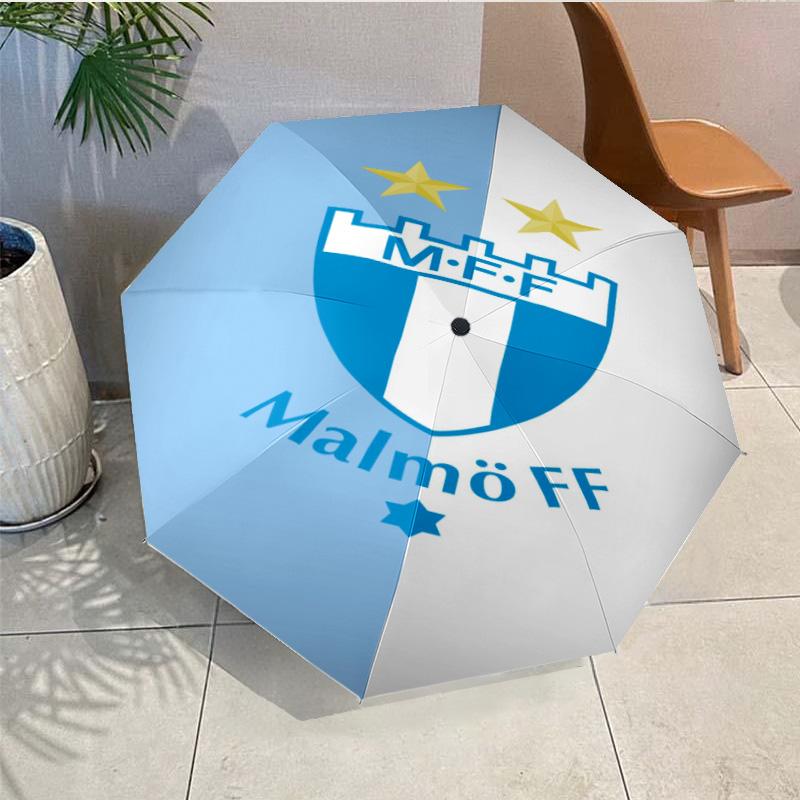 Malmo Ff Crest Design Umbrella - Automatic Open/Close, Compact 8-Rib Lightweight Umbrella Essential for outdoorPicnic Accessory Fan Gifts