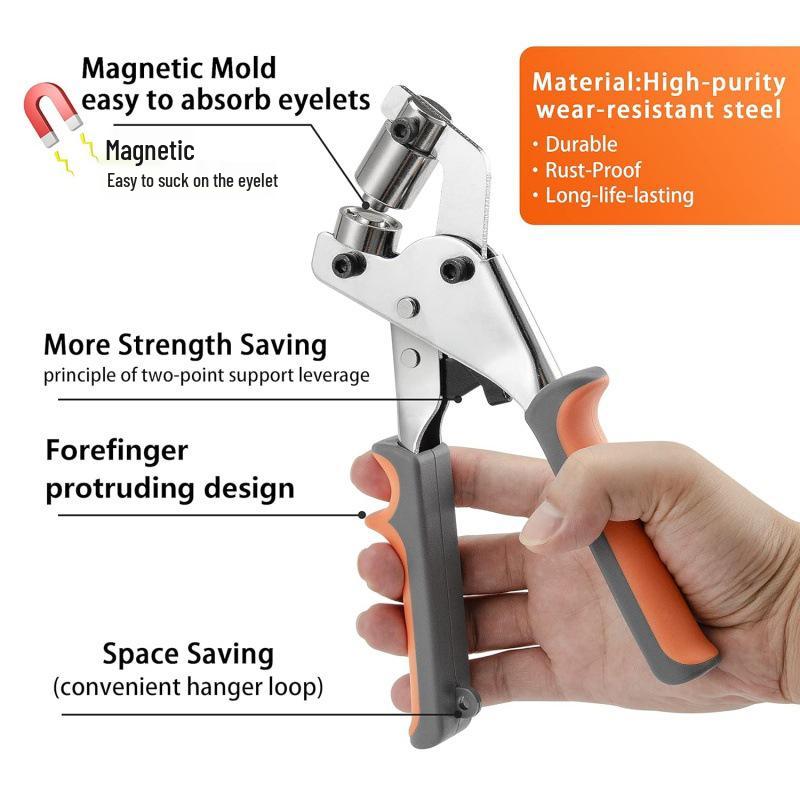 10mm Eyelet Hand Press Pliers Set for Canvas, Tent, and Fabric Installation