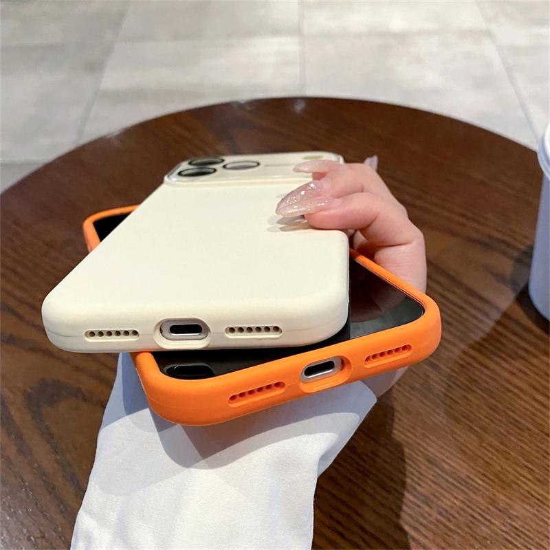 Liquid Silicone Matte Solid Phone Case for iPhone 17 Air 16 15 Pro Max 14 Plus 13 Large Window Camera Protection Cover Funda