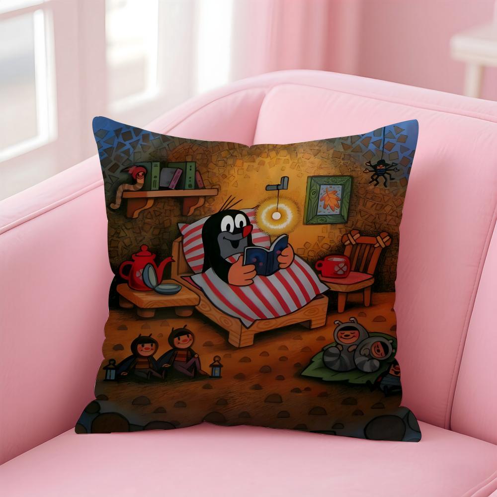 Cute Little Mole Cushion Cover Comfortable Reversible Pillow Cover Ideal for Car Sofa Bedroom & Beyond