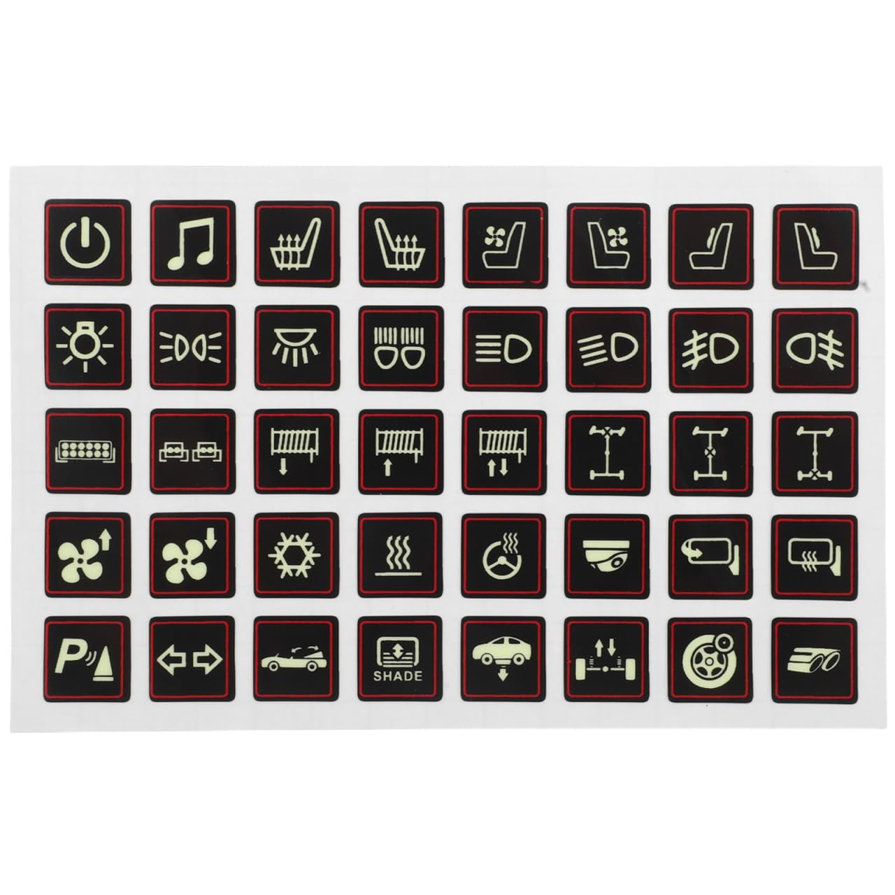 

MAGICLULU Car Switch Panel Sticker Night Glow Car Interior 15.20X9.80X0.05CM