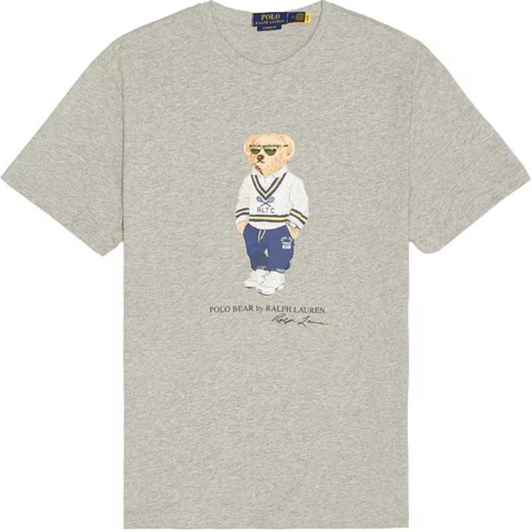 

Ralph Lauren Print Pattern Crew Neck Short Sleeve T-Shirt Men Gray 710973141-002 M