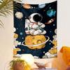 Meditative Astronaut in Space Patterned tapestry home decor, suitable for bedroom and living room, gift
