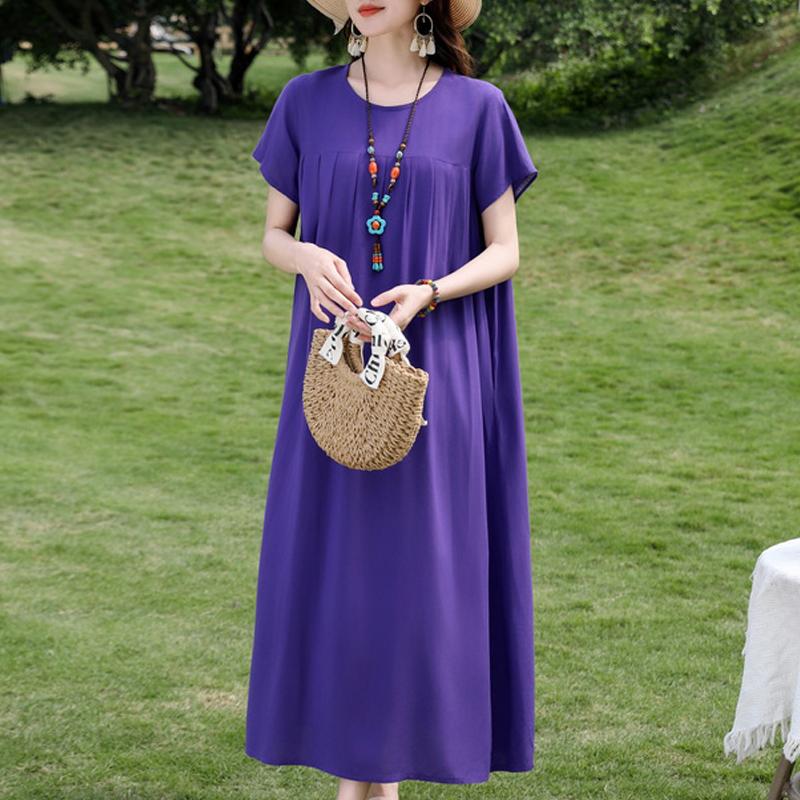 

Women s Plus Size Boho Print Maxi Dress, Short Sleeve Casual Sundress (XL-5XL) 5XL