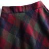 Long Skirt Women's Autumn Woolen Half Skirt A-line Skirt Big Swing Skirt Vintage Plaid Long Skirt