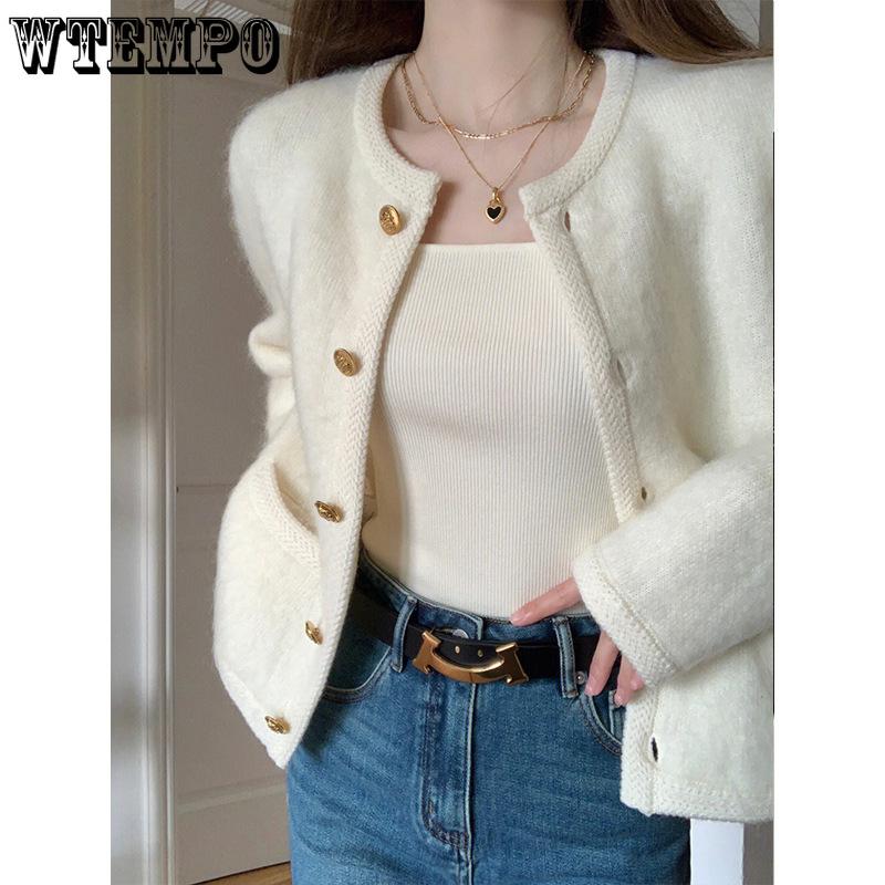 Women's Knitted Cardigan Sweater Spring and Autumn Casual Jacket Top