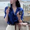 Lapel Shirt For Women Korean Style Fashionable Spring Summer Casual Brightening Sun Protection Shirt