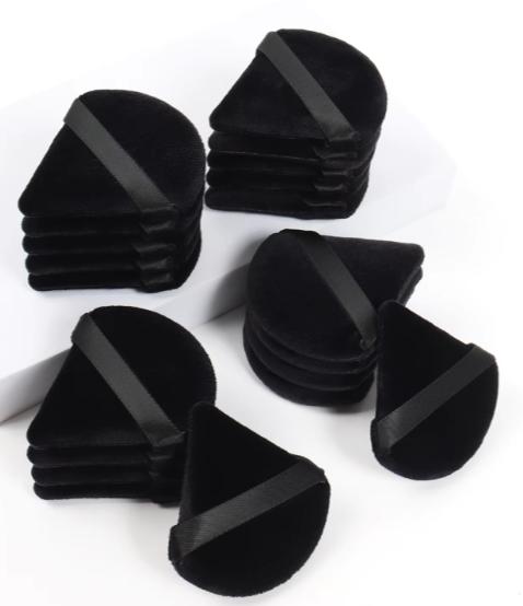 

10/20 шт. треугольная бархатная пудра для пиццы, мука, мини-губка для макияжа лица, косметика, моющийся легкий инструмент для макияжа