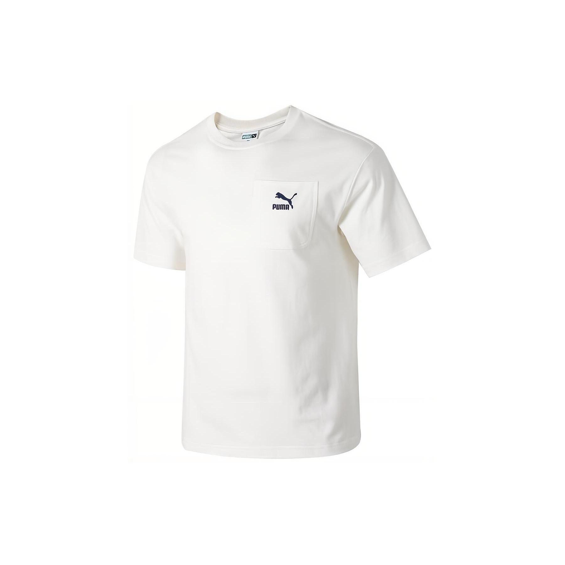 PUMA Logo Pocket T-shirt White Men s 626858-65 XL