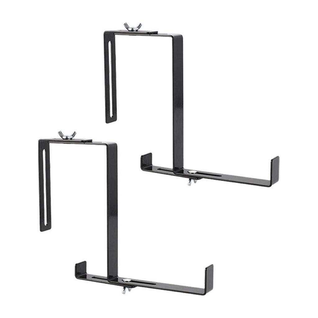 2Pcs Railing Planters Hooks Bird Feeder Hangers Railing Flower Holder Plant Hanger for Patio Porch Fence Railing Flower Baskets