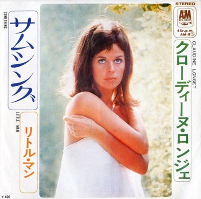 7inch Record CLAUDINE LONGET - Something/Little Men AM8 A&M Records 1970 Japan Pop Used