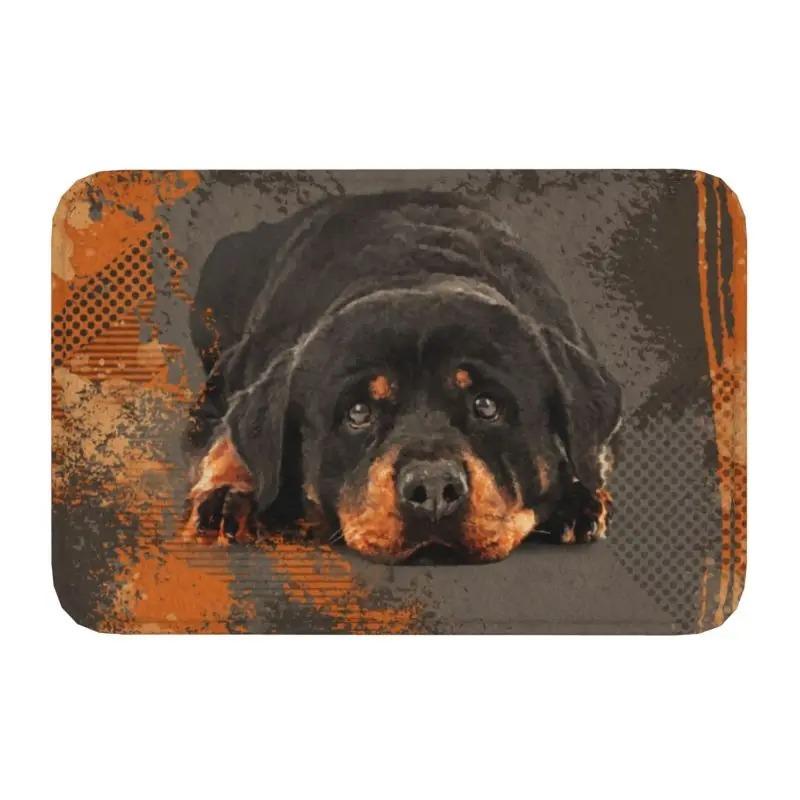 Rottweiler Dog Door Mat Bathroom Kitchen Anti-Slip Floor Rugs Pet Animal Outdoor Doormat Living Room Entrance Carpets Footpad