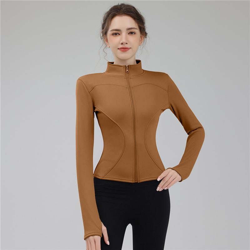 

Новый стиль, спортивная куртка на молнии с воротником-стойкой и бархатной подкладкой для велоспорта, бега, йоги и фитнеса - Зимняя версия Large