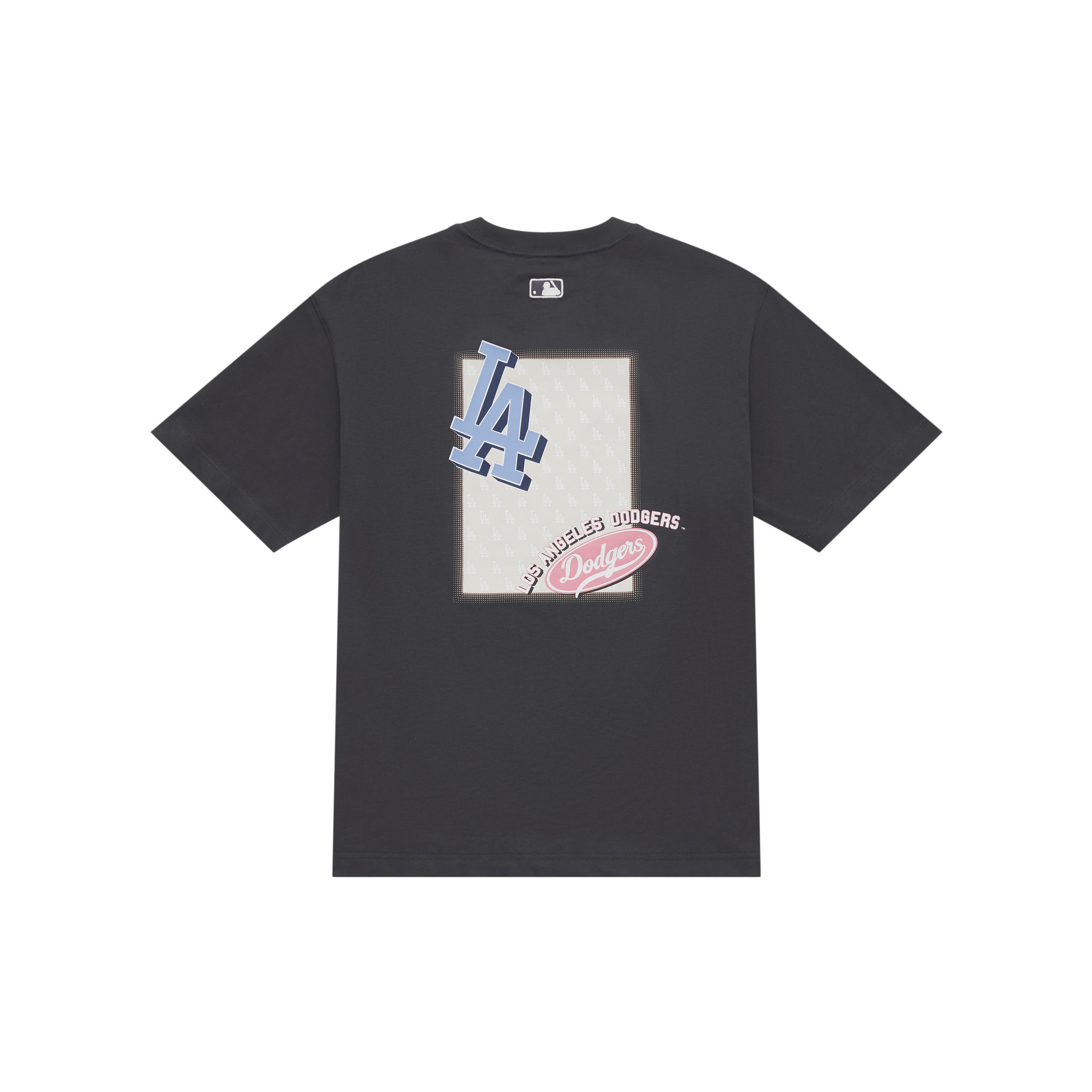 MLB MONOGRAM SS25 T Shirt Unisex Charcoal Gray 3ATSM2153-07CGS S