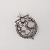 Gemma Naturale di Quarzo Rosa Argento Sterling 925 Gioielli da Donna Ciondolo a Due Pietre 1.9" Per Regalo CP-44-24