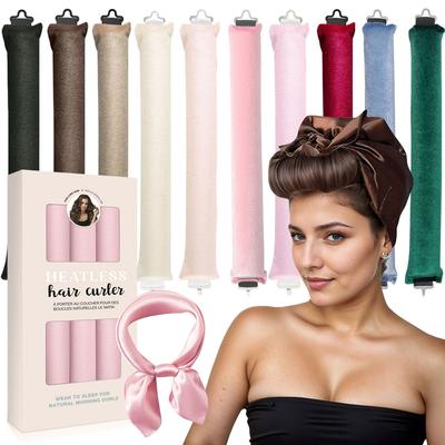 Hitzefreies Locken- & Dutt-Stirnband – Übernacht-Schlafstyler für große Wellen oder einen eleganten Hochsteckfrisur, Minimalistisches Hitzefreies Haarwerkzeug für Frauen