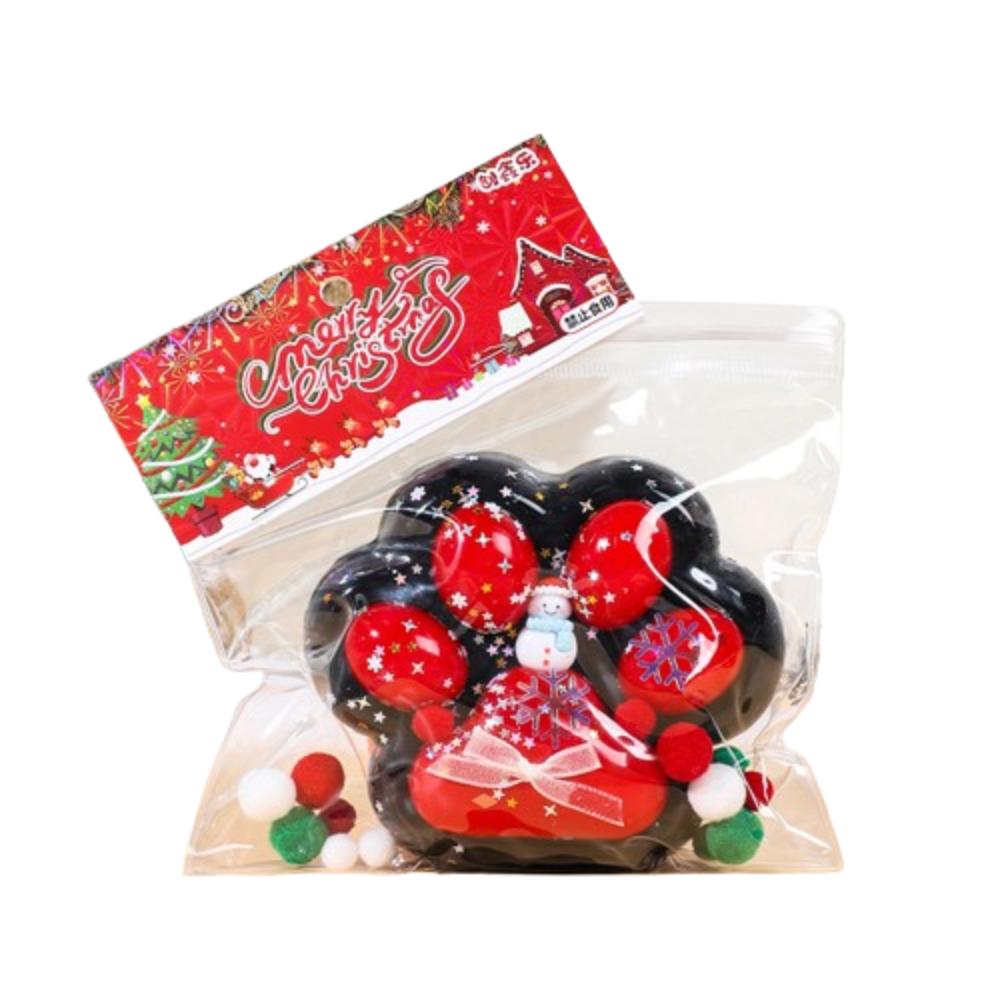 

Супер большая мультяшная игрушка-фиджет, разминающая кошачья лапка, игрушка-щипок, рождественский подарок чёрный