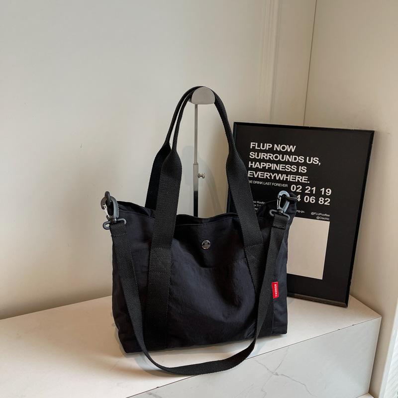 

Холщовая сумка женская сумка-тоут сумка через плечо сумка для студенток повседневная сумка для поездок на работу большая вместимость сумка-тоут многокарманная чёрный