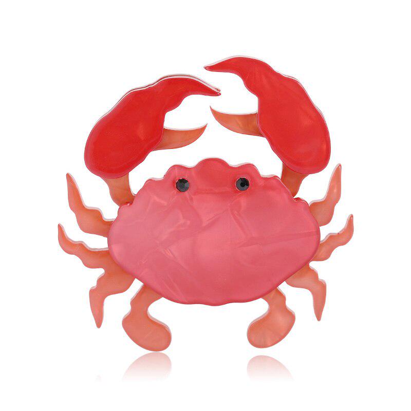 

Blucome акриловые броши с черными глазами и красным крабом, булавки для женщин и детей, брошь ручной работы для рождественской вечеринки, аксессуары для булавок красный