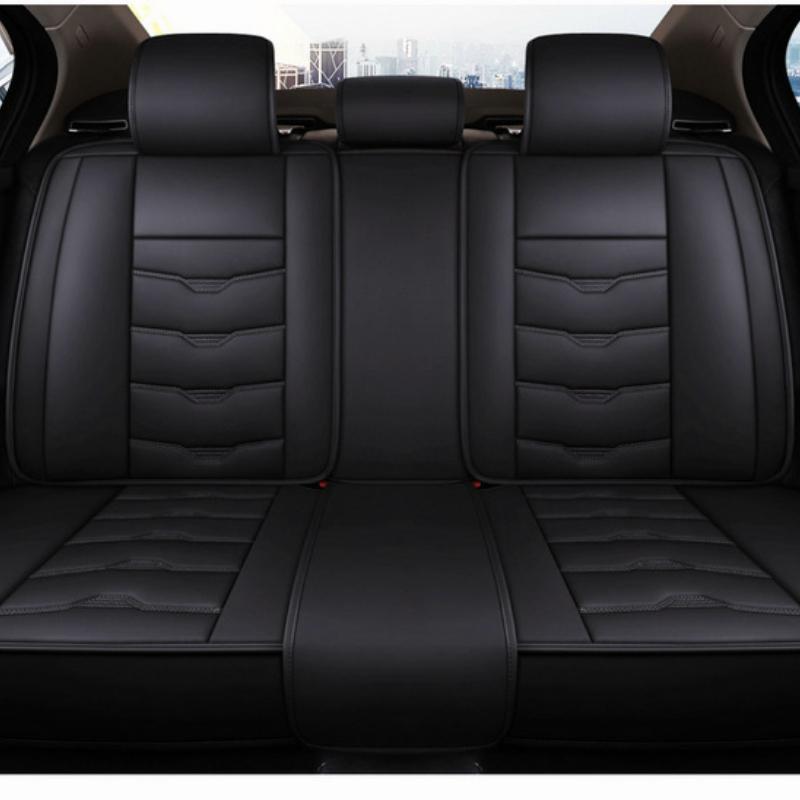 Huse scaune auto cu 5 locuri din piele PU Set complet Husa scaune fata spate Husa perna scaunului universal Camion SUV pentru Hyundai/Ford