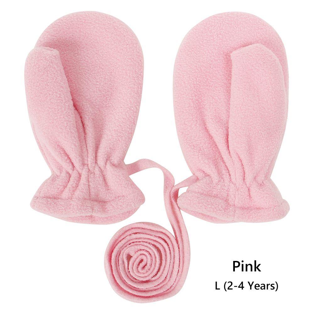 4T Polar Fleece Easy-On Baby Toddler Lanyard Mittens Boys Girls Gloves Fleece Lined Kids Mittens