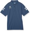 Hummel Short Sleeve Team Polo Navy Japanese Size Small To Japanese Size Men's Button-Down Shirt, (70), (equivalent Small)