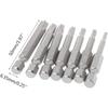 Set of 7 Nickel-Plated 5-Star Bits with Holes 50mm Long Star Bit Screwdriver Bits Made of S2 Material Tamper-Resistant Star Bits