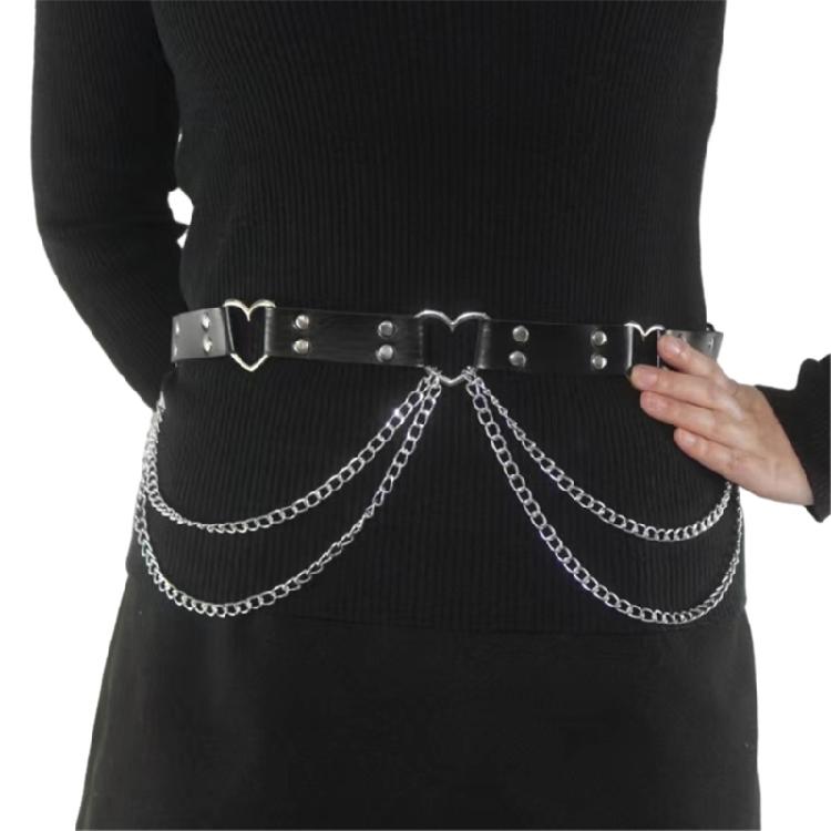 Unique Waist Chain Cowgirl Studded Belt for Women Proms Stage and Club Party