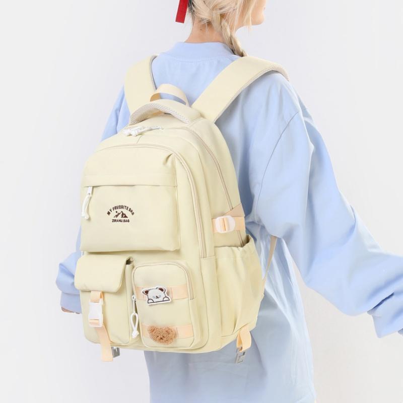 Autumn New Campus Girl Student Schoolbags Lightweight Breathable Pressure Reducing Backpacks Large Capacity Junior High School Girls Student Racksacks