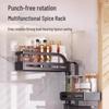 Rotatable 2-Tier Corner Wall-Mounted Kitchen Spice Rack