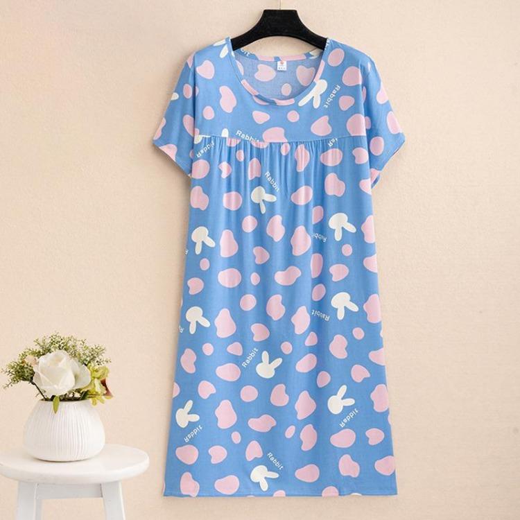 Elegant Summer Loose Long Dresses Women Oversize Short Sleeve Dress