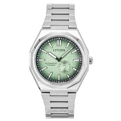 Zenshin 60 Super Titanium Žalias Ciferblatas Automatinis NK5020-58X 100M Vyriškas Laikrodis