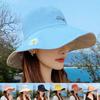 Women Summer Reversible Marguerite Embroidery Sun Protection Hat Fisherman Cap