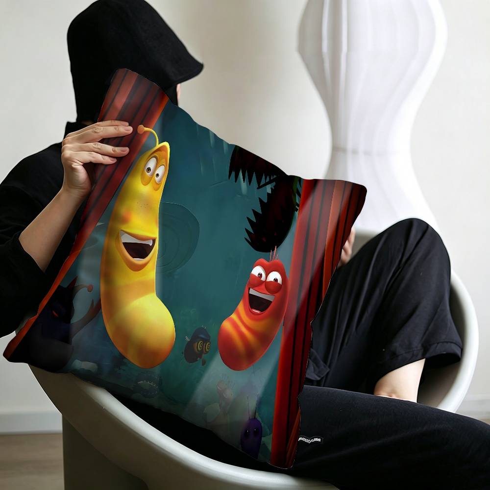 Funny L-Larva Cartoon Personalized picture text home decorative pillows Household Gifts 45x45cm