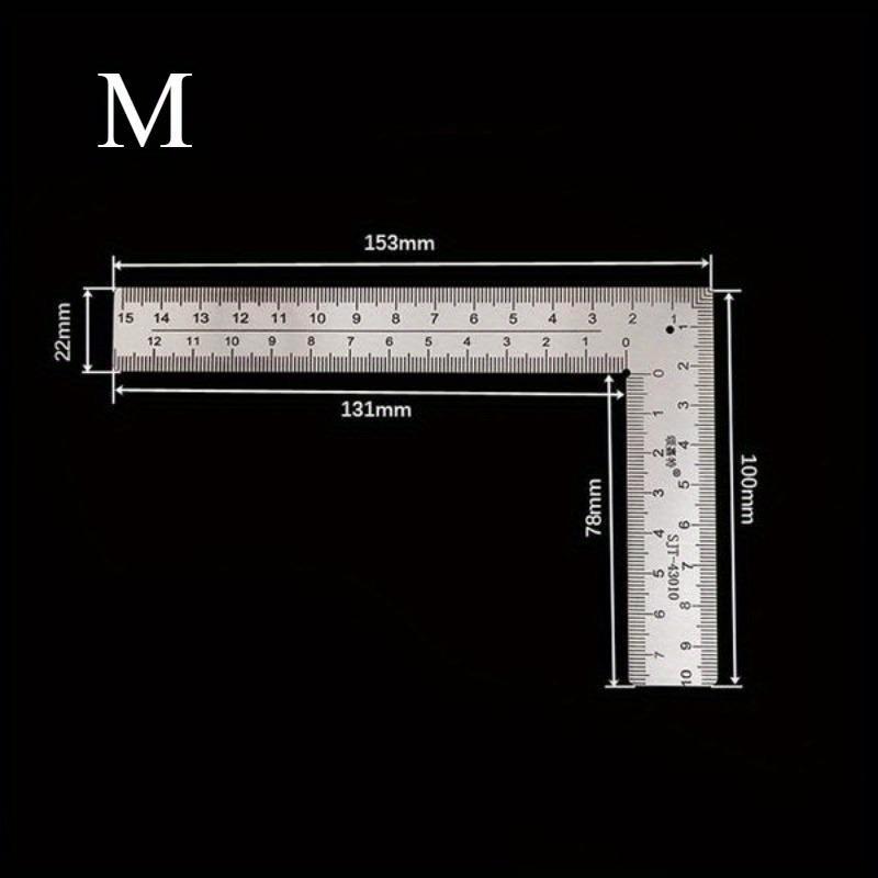 1Pcs Thickened Stainless Steel Ruler L-Shaped Right Angle Ruler Metal Small Frame Ruler Measuring Layout Tool Steel Angle Ruler