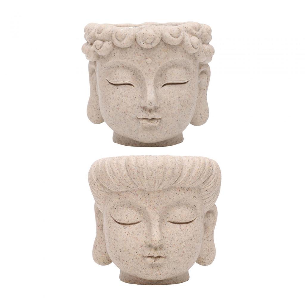 Květináč Buddha Head Květináč na poupata Vázy Květináče Dekory Sochařství Nádoby na rostliny na stůl Vrchol Domácí kancelář Stolní kuchyně