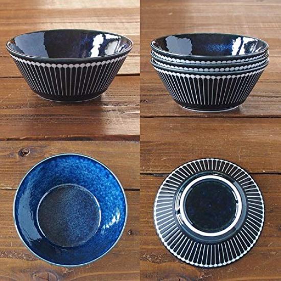 Minoru Pottery Mino Ware Albee 130 Pack Miska 2 barev Set (Námořnická béžová)