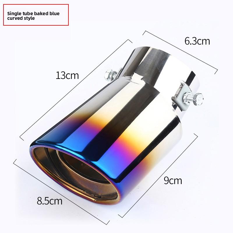 Universal Stainless Steel Exhaust Tip - Straight/Curved Muffler Pipe for Car Tail Throat Decoration