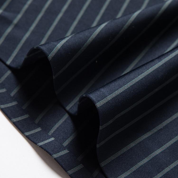 Woodpecker Men's Iron-Free Striped Long Sleeve Shirt – Wrinkle-Resistant, Elastic, Casual Wear for Middle-Aged Men (Spring/Autumn)