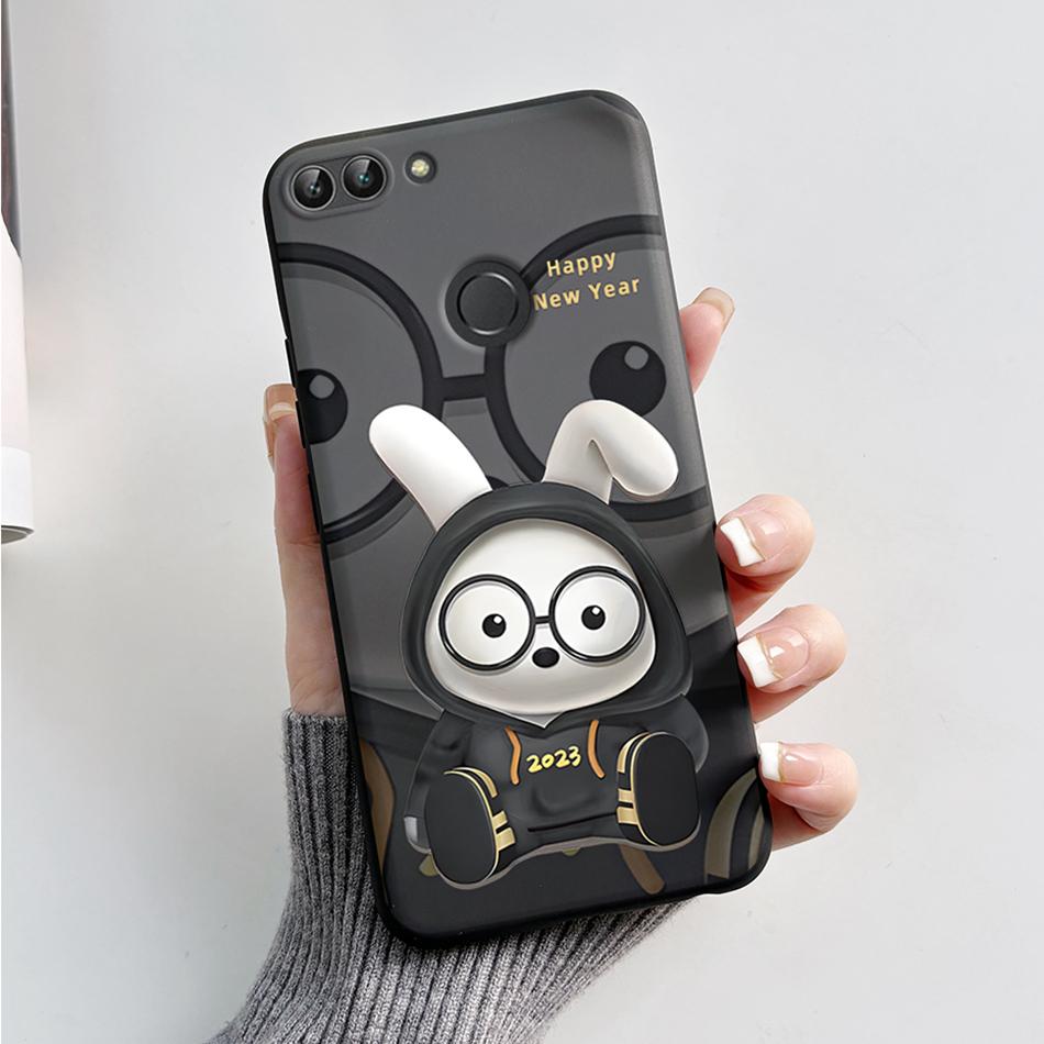 For Huawei P Smart 2018 Case Cute Cat Bear Cartoon Frog Soft Cover For Huawei P Smart FIG-LX1 5.65 Inch Case Coque Fundas Shell