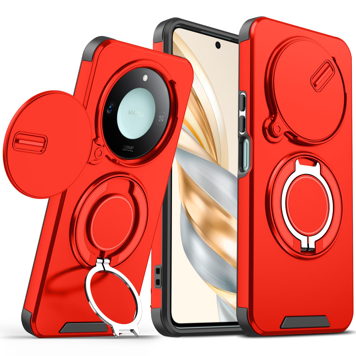 

Для Honor X9c Умный чехол Honor X9c Умная обложка Магнитное кольцо Бронированный чехол со сдвижной крышкой для камеры Чехол для беспроводной зарядки Magsafe Honor X9c Smart