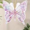 Crystal Like Colorful Butterfly Hanging Ornament 2D Flat Acrylic Pendant Bag Charm for Car Rear Mirror and Home Decors